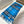 CHECK SCARF 180 CM IN AZURE BLUE MIX BLACK CASHMERE 405481