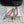 Hangisi 10mm Ballet Flat Pink Linen with Black Leather Jewel Buckle 161060