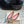 Hangisi 10mm Ballet Flat Pink Linen with Black Leather Jewel Buckle 161060