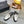 CC 25 Mule Black White Calfskin Large Double C Logo