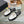 CC 25 Mule Black White Calfskin Large Double C Logo