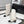 CC 25 High Boots With Chain 55mm White Cowhide Black Grosgrain 374024