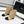CC 25 Short Boots With Chain 55mm Beige Cowhide Black Grosgrain 374027