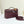 LP Extra Bag 19cm Ostrich Pattern Burgundy Calfskin Silver Hardware