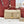 LP Extra Pouch L23 Apricot Ostrich Pattern Leather