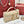 LP Extra Pouch L23 Apricot Ostrich Pattern Leather