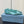 CUT-OUT BALLERINA FLAT IN TURQUOISE BLUE SATIN ATTACHED BEAD BUCKLE