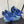 CUT-OUT PUMPS WITH BEAD BUCKLE IN NAVY BLUE SATIN