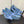 CUT-OUT BALLERINA FLAT IN PERANO BLUE SATIN ATTACHED BEAD BUCKLE