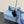 CUT-OUT PUMPS WITH BEAD BUCKLE IN PERANO BLUE SATIN