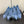 CUT-OUT BALLERINA FLAT IN PERANO BLUE SATIN ATTACHED BEAD BUCKLE