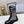 CD D-Major Ankle Boot In Grey Mix Black Denim Fabric And Lambskin 107724