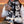 LETTER LOGO 178 CM SCARF IN BLACK MIX WHITE SHEEP WOOL AND SILK  393103