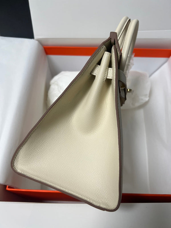 HM BIRKIN SELLIER CREAM EPSOM LEATHER GOLD HARDWARE