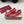 GG BALLET FLAT CRIMSON HORIZONTAL STRAPS LAMBSKIN
