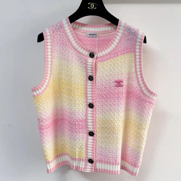 Chanel 2026 Vest Yellow Pink Tencel 215543
