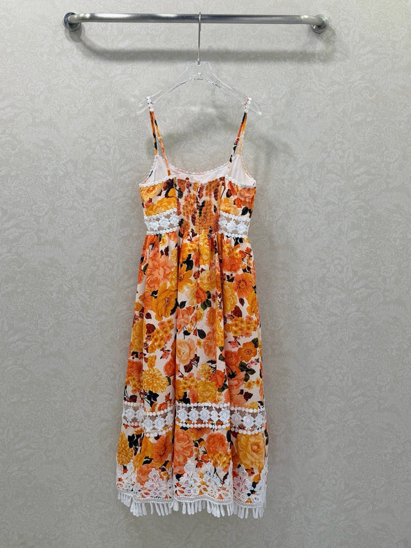 Zimmermann Stardust Mini Dress Orange Cotton 339888