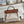 BOLSO HERBAG ZIP 31 RETOURNE BAG IN OFF-WHITE MIX BROWN H VIKING CANVAS AND COWHIDE