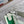 MINI NEO 17 EVELYNE BAG IN EMERALD GREEN CANVAS AND WHITE CALFSKIN
