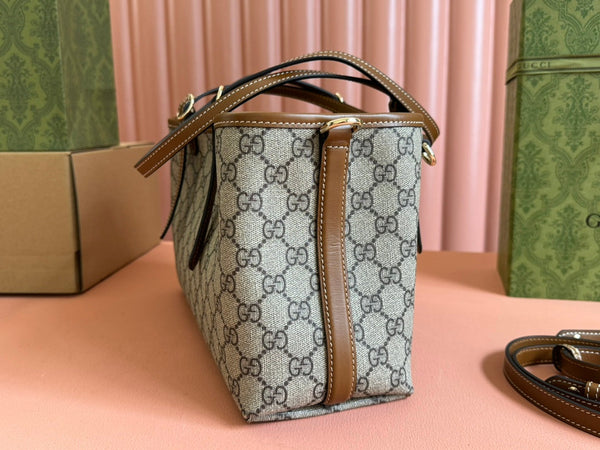 Gucci Ophidia 31cm Bag Ebony Brown Canvas 248566