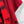 WOOL CAPE 140 CM CHERRY RED AND BLACK 394534