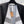REVERSIBLE CHECK CASHMERE CAPE BLACK AND LIGHT GRAY 410135