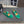 Alaila Criss Cross Ballet Flats In Green Velvet 996047