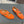 Alaia 2025 Criss Cross With Stud Ballet Flats Orange Suede 293215