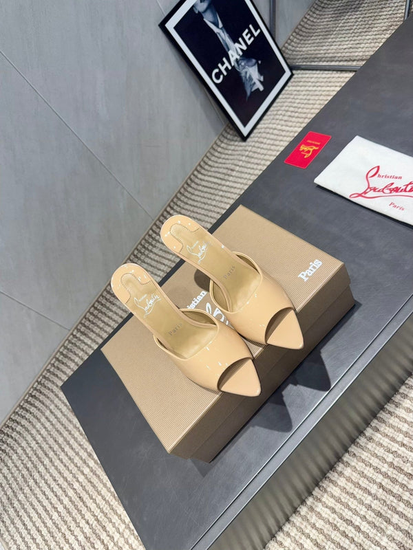 CL Miss Z 100 Mule Beige Patent Leather 539722