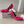 KNIFE CHEMISE HIGH PUMPS IN BRIGHT PINK COTTON AND CALFSKIN