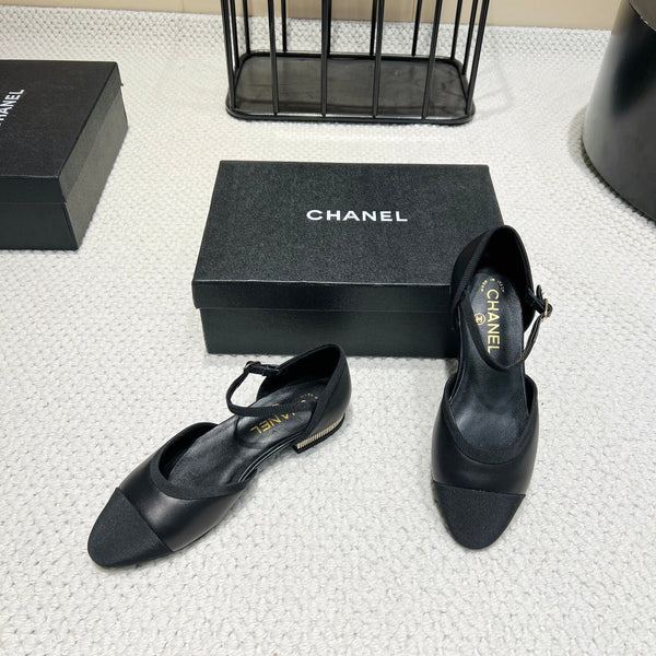 CC 25 Slingback Flat Grosgrain Calfskin