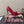 DC 25 Toe Bow High Heel Shoes 100mm Red Silk And Sheepskin 381610