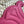 medium classic panier 25cm raffia and dark pink calfskin