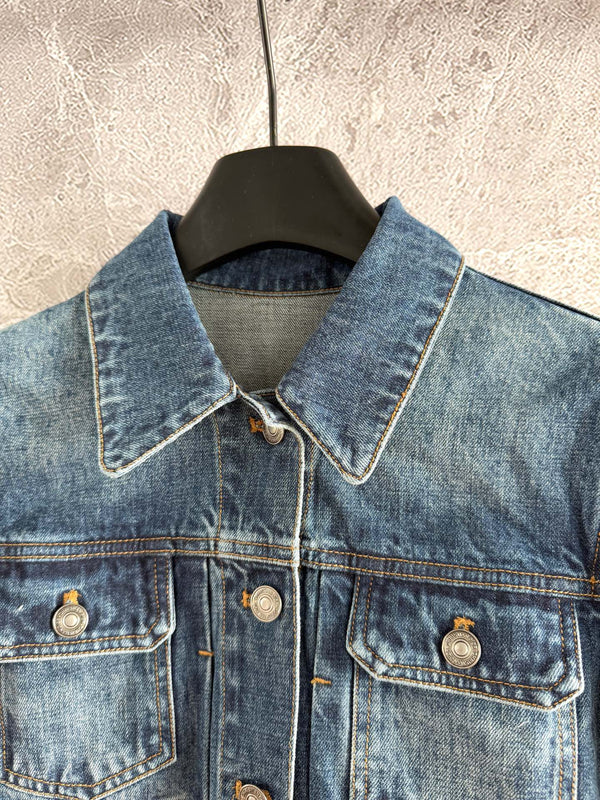 CD Pocket Denim Jacket Blue Cotton
