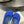 Toy ballerina in suede and allover rhinestones blue