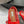 alaia ballet flat fishnet red lambskin