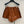 Miu SS26 Striped Nappa Leather Shorts Brandy Lambskin 351107