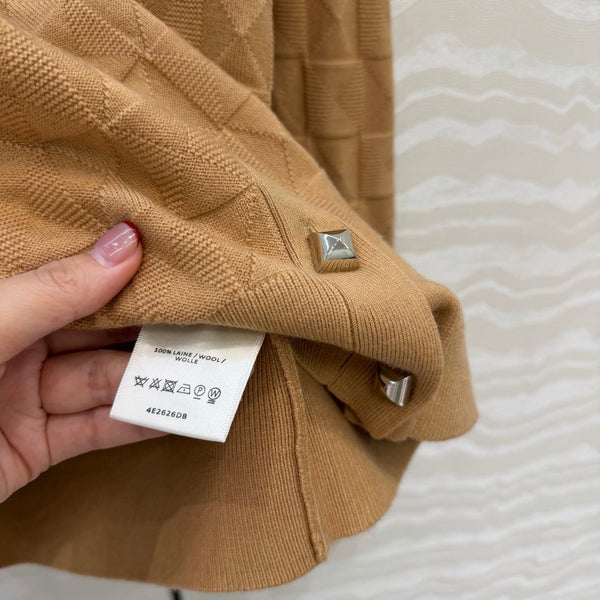 HM "Medor" Long-Sleeve Cardigan Brown Wool