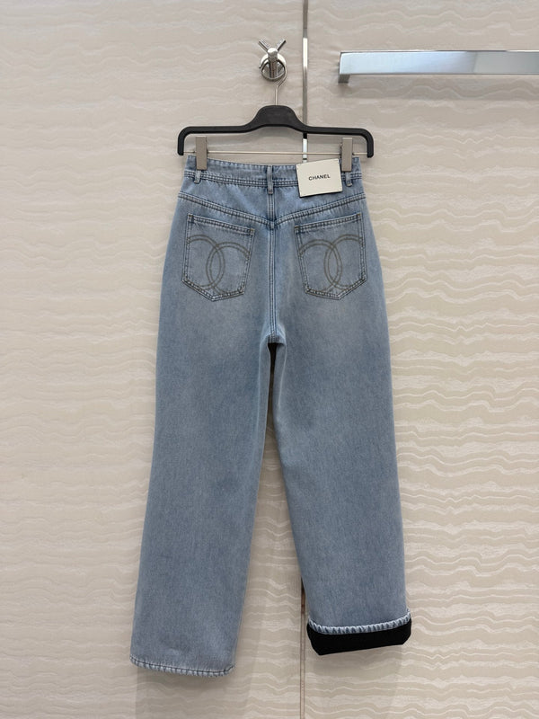 CC 26s Straight Leg Denim Jeans Light Blue Cotton 450804