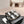 cc dad sandal white black quilted calfskin