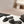 mule sandal black lace fabric