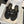 CC 25 Flower Thong Slippers Black Cowhide 233414