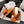 CC 25C Thong Sandal Bow Pumpkin Velvet fabric 233565