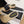 CC 25 Camellia 40 Mule Black Leather and Espadrilles Mix Wood Sole 277720