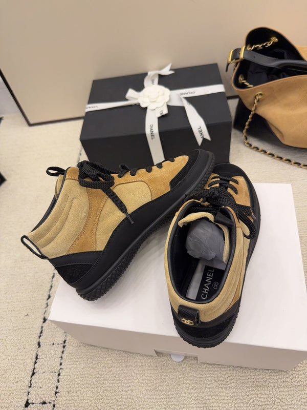CC 26 High-top Sneaker Beige mix Black Suede 589100