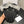 GLOVES ATTACHED BOW IN BLACK RABBIT FUR AND LAMBSKIN 113707