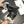 GLOVES ATTACHED BOW IN BLACK RABBIT FUR AND LAMBSKIN 113707