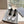 PLATFORM ANKLE STRAP HEELS IN SILVER METALLIC ATTACHED RHINESTONES CALFSKIN