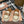Miu 25S Beige and Brandy Canvas and leather Mules 227138