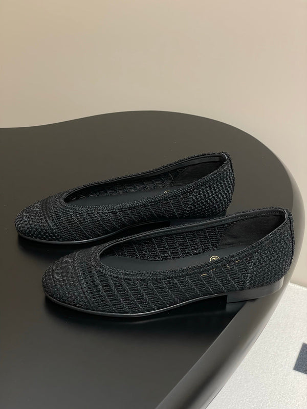 CC 25 Ballet Flat Black Raffia